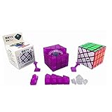 CuberSpeed MoYu AoSu 4x4 Windmill Cube Puzzle Transparent Purple Speed Cube 4x4 FengHuoLun Cube Puzzle