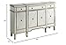 Coaster Home Furnishings - Aconitum - Engineered Wood - 3-Drawer Storage Accent Cabinet with Beveled Mirror Panels and Faceted Detailing - Living Room - Silver - 102595