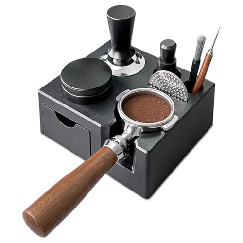Tamper Station per Barista (51 – 58 mm), stazione di tamping in ABS, per macchina da caffè espresso Barista, accessori per macchine da caffè espresso (senza accessori)