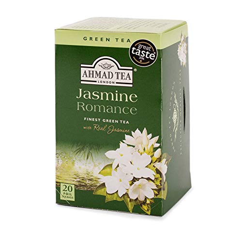 Amazon Com Ahmad Tea Jasmine Romance Green Tea 20 Count Boxes Pack Of 6 Grocery Gourmet Food