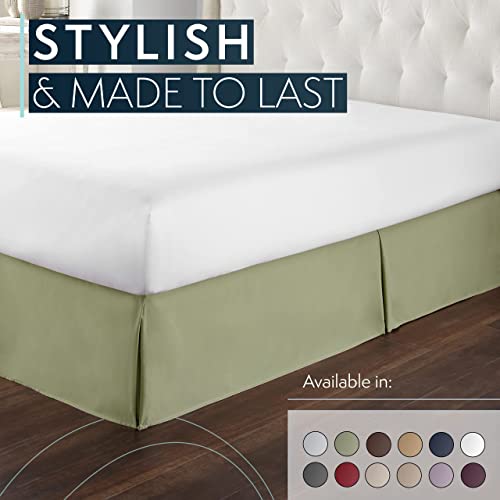 Hc Collection Sage King Bed Skirt - Dust Ruffle W/ 14 Inch Drop - Tailored, Wrinkle & Fade Resistant #TOP7