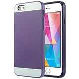 ULAK Hybrid Hard Case for Apple iPhone 6S / 6 (4.7 inch) With PC and Soft TPU Rubber Protector Cover (Purple/White)