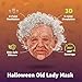 2025New Realistic Old Man Lady Mask Adult Creepy Grandpa Mask White Hair Wrinkles Wig Props for Halloween Christmas Party