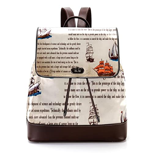 Sac à dos ordinateur portable vintage cuir multicolore original