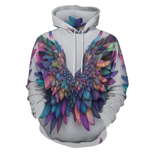 Pull col rond ailes d'ange 3D gris pour affirmer son style unique
