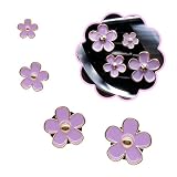 ORIESSE Cute Flowers Air Vent Clips Car Air Freshener,4pcs Purple Girly Daisy Flower...