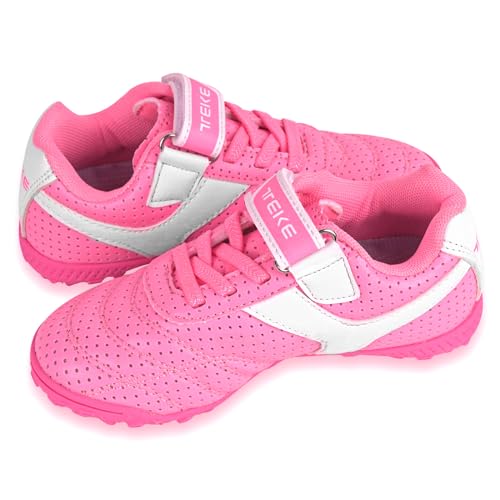 Linkidea Kids TF Soccer Shoes No Laces, Laceless Turf Soccer Cleats for Unisex-Child3