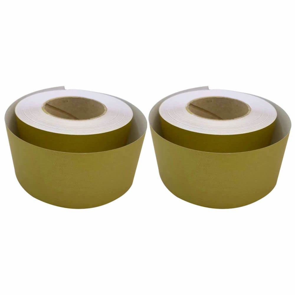 3 Ace Crafts (Pack of 2) Straight Edge Poster Paper Border Roll- (48mm x 50 Meters)- (Gold) School/Office, Classroom Decoration, Fade Resistant Paper, Black Board Border Display Rolls — image 1