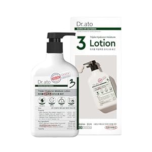 Dr. ato Rapid Moisturizing Daily Lotion for Body & Face with Triple Hyaluronic Acid, Vegan, Korean Skincare (10.4 Fl Oz)