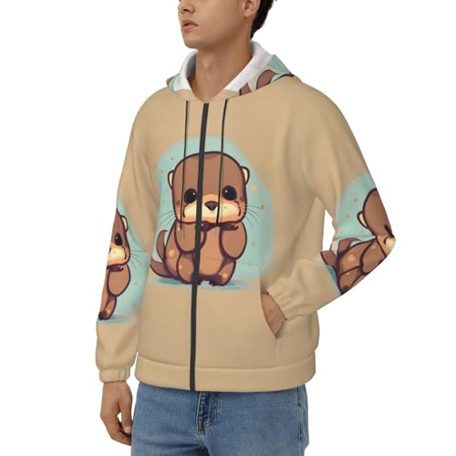 Sweat à capuche loutre pull décontracté idéal pour le voyage et les sorties