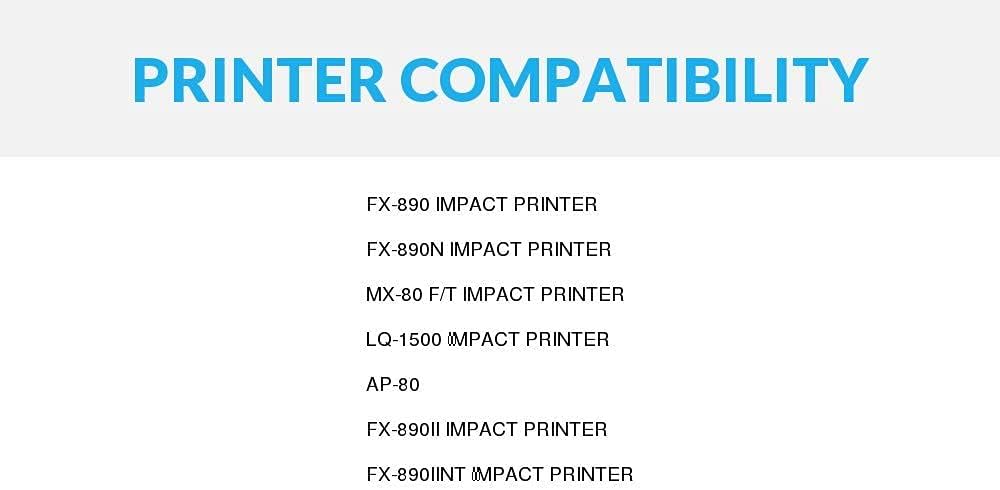 SPEEDYINKS Compatible Printer Ribbon Cartridge Replacement for Epson S015329 (Black, 12-Multipack) Compatible with the Following Epson Printer Model FX-890 Impact Printer