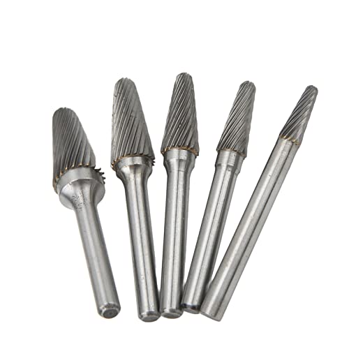 Set de Fresas de Carburo con Corte Simple, 5 Piezas, Mango 6 mm miniatura 2