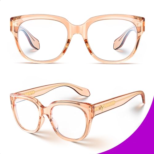 Image of VISOONE Retro Round Blue Light Blocking Glasses with Anti Computer Glare for Gaming Women and Men BLAZE