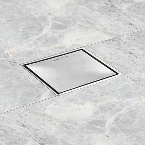 Image of Plantex (Primax) 304 Grade Stainless Steel Tile Insert Floor Drain Cover /Bathroom Drain Cover /Shower Drain - 5x5 inch (Matt)