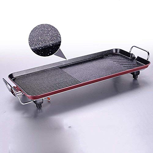 WSJ dainkaolu Barbecue Stove Electric Grill Household Smoke-free Barbecue Grill Barbecue Machine BBQ (Color : RED)