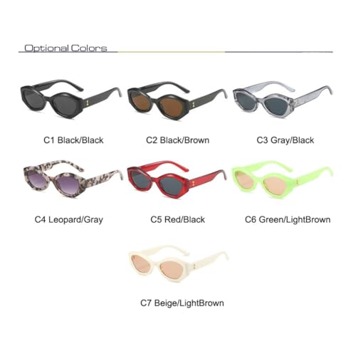 Lunettes de soleil œil de chat multicolore pour festivals - 7
