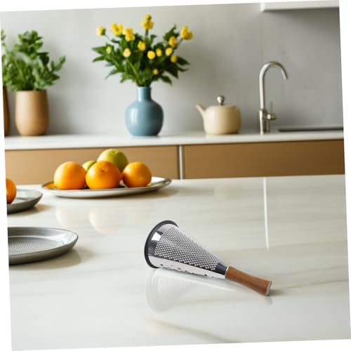 Rallador multifuncional de acero inoxidable con mango de madera miniatura 7