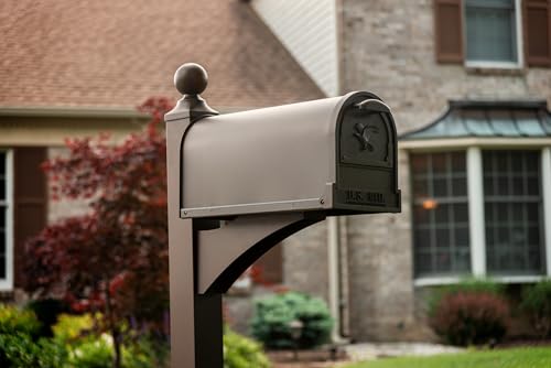 Architectural Mailboxes Arlington™ Heavy duty Steel Metal Post Mounted Mail Box for outside, Textured Bronze, Large USPS Approved Curbside Mailbox by ARCHITECTURAL MAILBOXES - Image 7