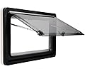 17.7" W X 19.7" H RV Caravan External Push Window, RV Top Hinged Window for RV Caravan Camper Mobile Motor House