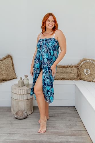 West Indies 100% Pure Soft Cotton Women’s Designer Sarong Pareo Swimsuit Cover up – Many Beautiful Colors and Designs2