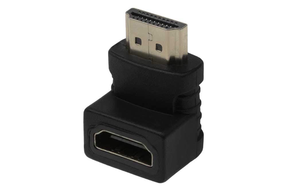 SF Cable, HDMI M/F Right Angle Adapter Gold Plated