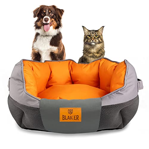 BLAICER Cama Perro Mediano y Pequeño, Impermeable - Cama Gato Anti arañazos y mordeduras con Cojín Reversible - Cama Acolchada para Mascota, Cómoda, Fácil de Lavar y para Todas Las Estaciones del Año