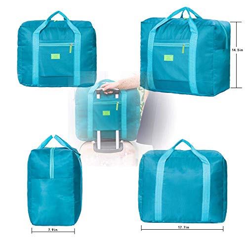 Unova Travel Duffel Bag Packable Light Nylon Water Resistant Gym Tote Weekend Overnight Carry-On Bag (Green) #TOP1