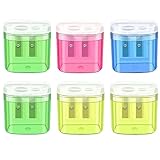 Verpackungsliste: 6 Stück spitzer mit dose, genug für den täglichen Gebrauch. 4 Farben werden zufällig versendet. Ideal als Weihnachtsgeschenk für Kinder