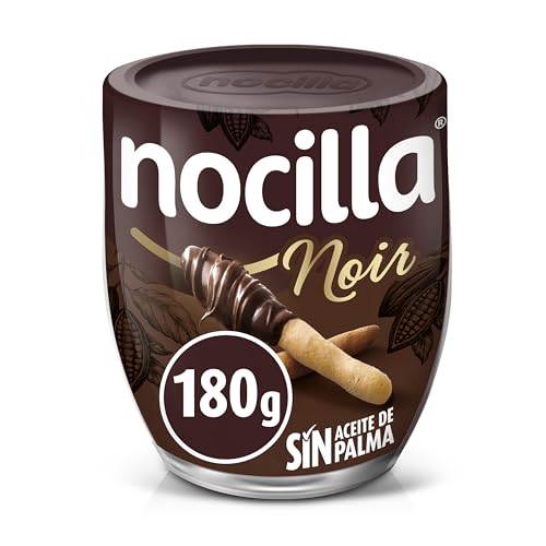 Nocilla, Noir, Crema al Cacao con Avellanas sin Aceite de Palma - Vaso Reutilizable 180g