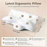 Snoring Pillows Sleep Apnea, Pillow, Hospitality Pillow, Ergonomic Memory Foam Cervical Neck Pillows, Breathable Cover for Side/Back/Stomach Sleeper - Better Sleep Secret (White) - Image 4