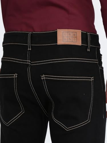 Image of Urbano Fashion Men's Straight Fit Heavy Washed Denim Jeans Stretchable