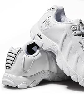 K-Swiss St329 CMF Tênis masculino, branco/preto/prata, 15 Women/15