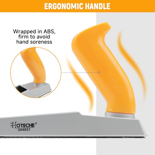 Hoteche kantenhobel 250 * 41MM - Hochwertiges Glättungswerkzeug aus Zinklegierung mit Klingen aus 65Mn-Stahl - Leicht und langlebig - ABS-Griff - Ideal zum Glätten von Gipskarton, Holz und Wänden