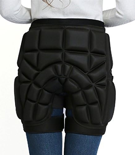 kufun Skiing Hip Butt Pad Snowboarding Hockey Inline Roller Skating Skateboarding Adjustable Safe Shorts Protective Gear (XXS)