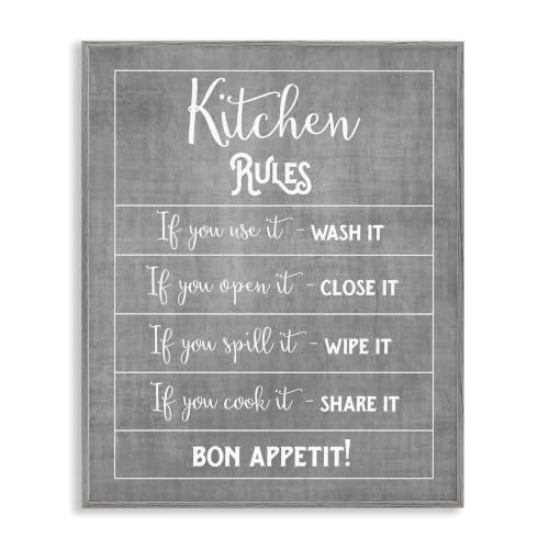 Kitchen Rules Bon Appetit Sign, 16 x 20 Inch Framed Giclée Print
