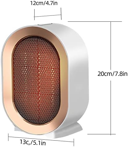 1200W Space Heater Ceramic Plug with 2 Heat Settings & Overheat Protection Low Energy Silent,Space Small Heaters for Home, Bathroom, Office, Garage