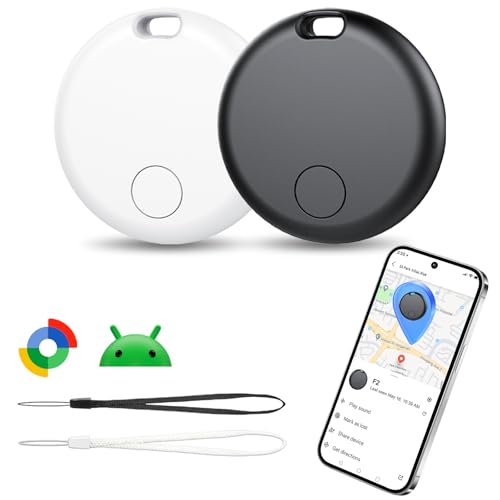 Android Smart Tag, Traceur GPS Lot de 2, Localisateur D’Objets Bluetooth Fonctionne avec l’app Google Localiser (Uniquement Android), Batterie...