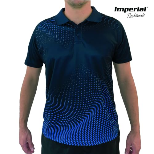 Imperial T-shirt de tennis de table F-10 | Fibre fonctionnelle respirante | Séchage rapide | Entraînement et compétition, bleu, L – vue 2