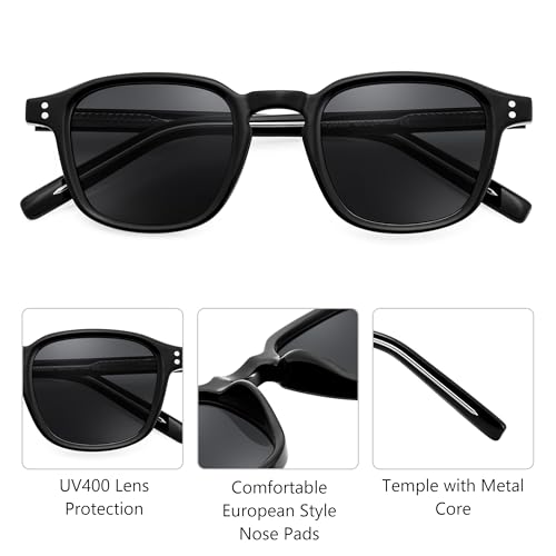 FEISEDY Retro Square Sunglasses Women Men Vintage Trendy Shades UV400 Protecion B03064