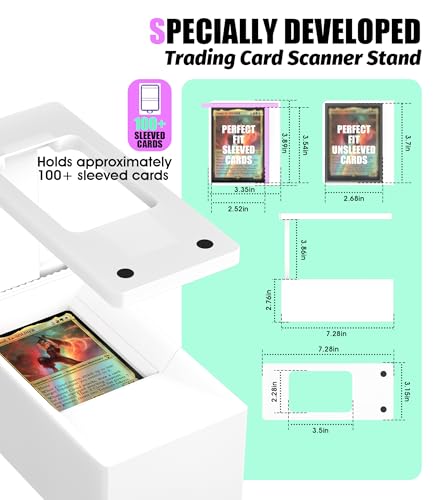 GIBOPOB 2025 Enhanced Trading Card Scanner, MTG Card Scanner Stand, Phone Stand MTG Accessories, Fit for un-Sleeved and Sleeved Cards, Only Available for ManaBox