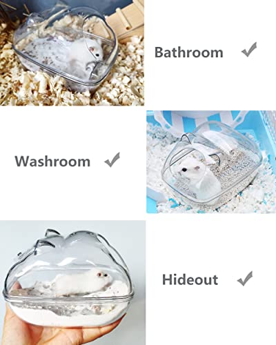 SpringSmart Banheiro hamster com conjunto de pás, banheira de areia transparente com grande espaço p