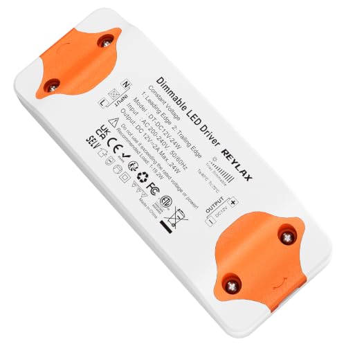 Image of REYLAX 12V 24W Dimmable TRIAC LED Driver 2A, AC 240V to DC 12V Transformer