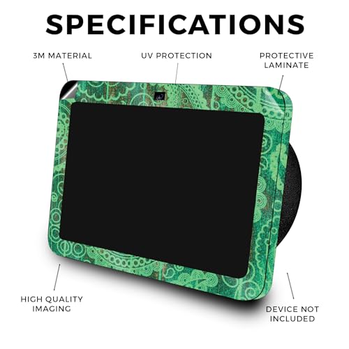Image of Glossy Glitter Skin Compatible with Amazon Echo Show 8 (3rd Gen, 2023) - Vintage Paisley - Premium 3M Vinyl Protective Wrap Decal Cover - Easy to Apply | Crafted in The USA by MightySkins