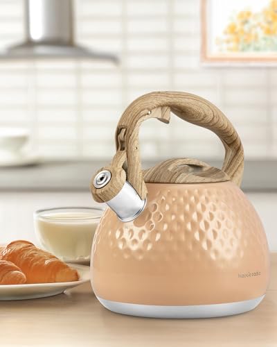 Tea Kettle,2.5 Quart Stovetop Tea Kettles Loud Whistle,Food Grade Stainless Steel Water kettles for Stove Top with Anti-hot Ergonomic Handle,Suitable for All Heat Sources
