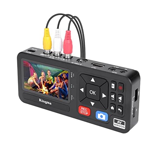 King Ma Video Grabber, 1080P 30FPS VHS Videoregistratore digitale acquisizione di RCA, VCR, DVD, VHS Tapes, Hi8, videocamere, Gaming TF/SD/USB Storsage (AV)