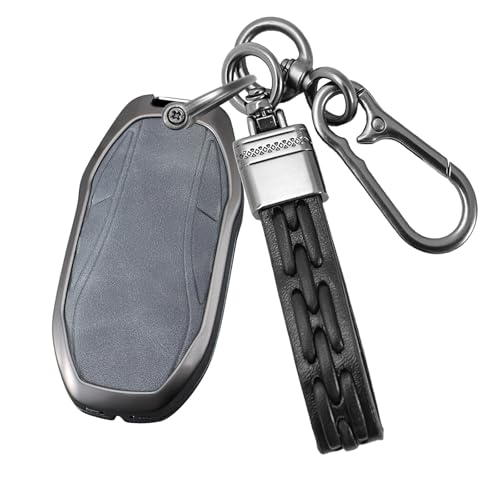 Funda de piel gris para llave MG IM6 protector metálico antichoque