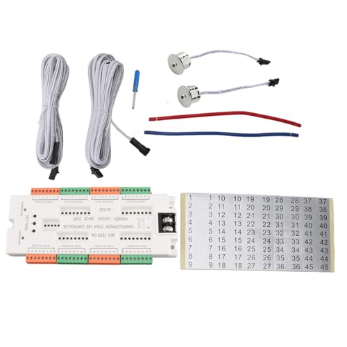 Kontroler Oświetlenia Schodowego z Czujnikiem Ruchu LED, Automatyczne Jasne Niebieskie światłA Numeryczne, Regulowana prędkość, Idealny do Domu, materiał ABS, Wejście DC12V 24V,