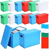 ForraFun 12 Sets Comicbuch-Aufbewahrungsboxen, Manga-Aufbewahrung mit 20 Kunststoff-Trennwänden, Comic-Bücher-Etui für faltbare Zeitschriften, Bücher, Sammlungen, Zubehör