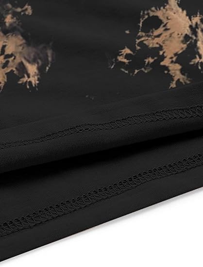 Avanova Women Distressed Loose Crop Top Oversized Short Sleeve Ripped Tee Shirt3