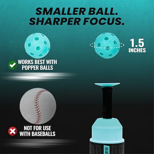image for Bandit Sports Baseball Training Mini Tee Popper, Hitting Tee for Perfe